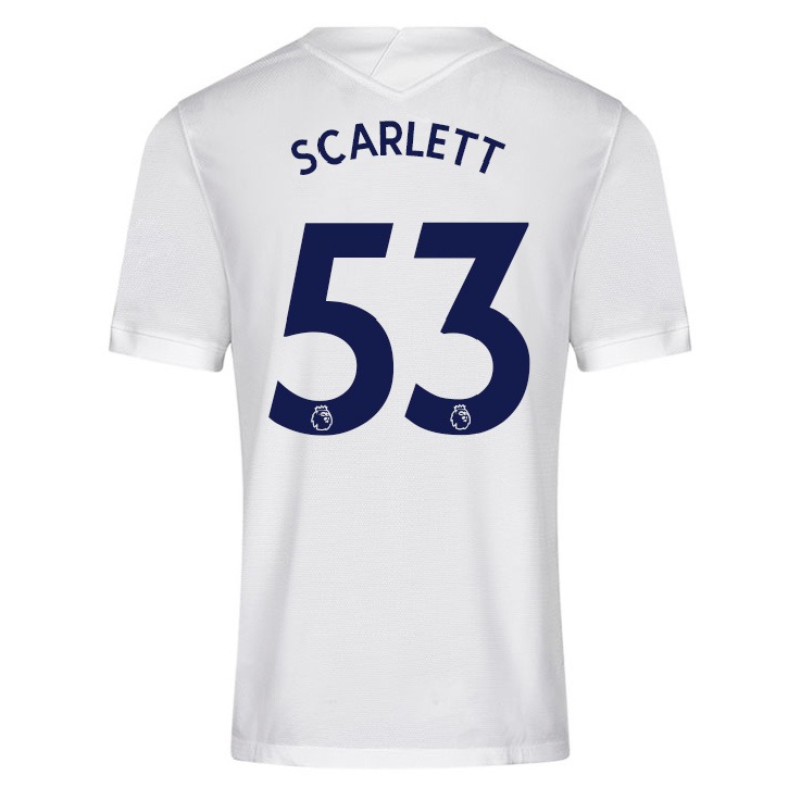 Herren Fußball Dane Scarlett #53 Weiß Heimtrikot Trikot 2021/22 T-shirt