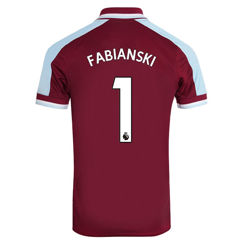 Herren Fußball Lukasz Fabianski #1 Kastanienbraun Heimtrikot Trikot 2021/22 T-shirt