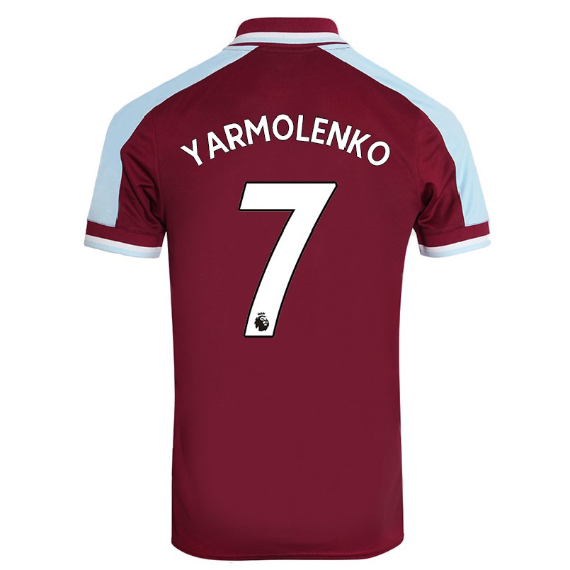 Herren Fußball Andriy Yarmolenko #7 Kastanienbraun Heimtrikot Trikot 2021/22 T-shirt