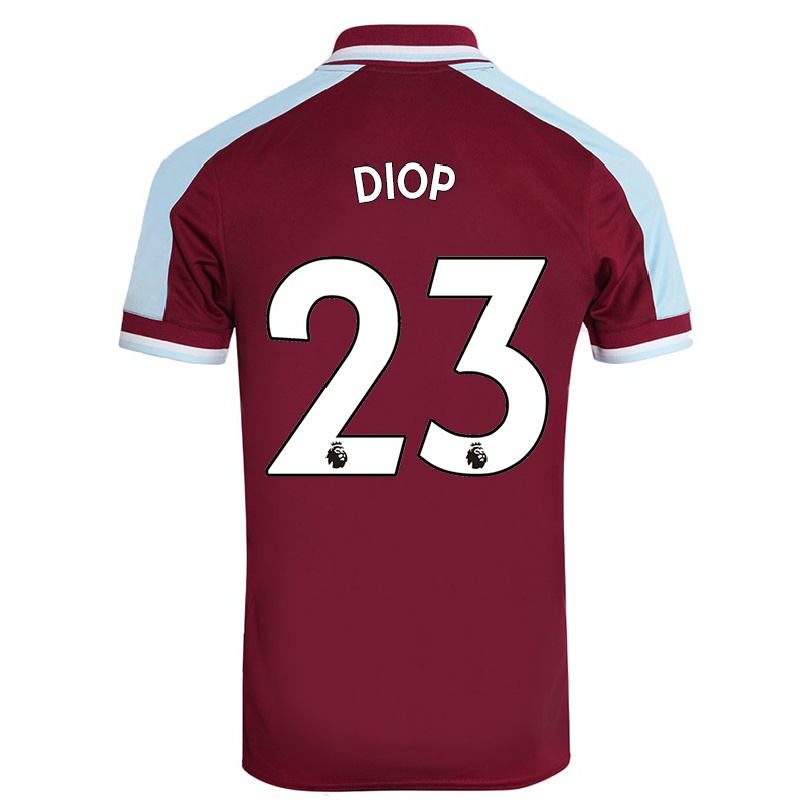Herren Fußball Issa Diop #23 Kastanienbraun Heimtrikot Trikot 2021/22 T-shirt