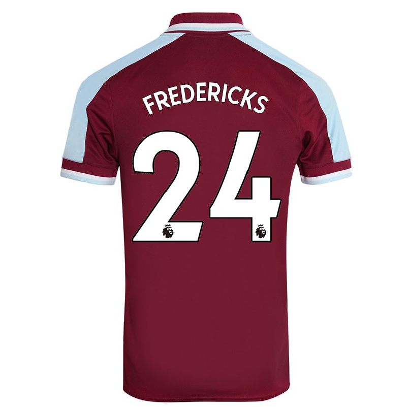 Herren Fußball Ryan Fredericks #24 Kastanienbraun Heimtrikot Trikot 2021/22 T-shirt
