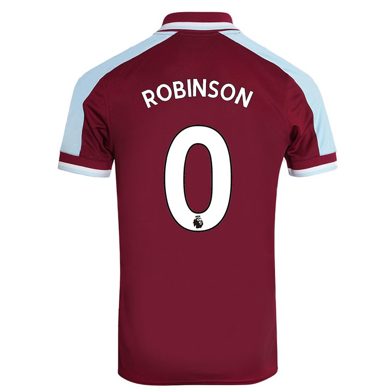 Herren Fußball Junior Robinson #0 Kastanienbraun Heimtrikot Trikot 2021/22 T-shirt