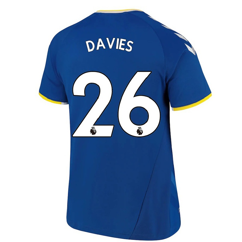 Herren Fußball Tom Davies #26 Königsblau Heimtrikot Trikot 2021/22 T-shirt