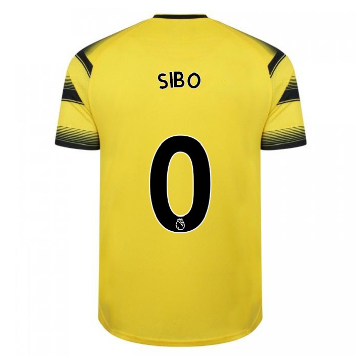 Herren Fußball Kwasi Sibo #0 Gelb Schwarz Heimtrikot Trikot 2021/22 T-shirt