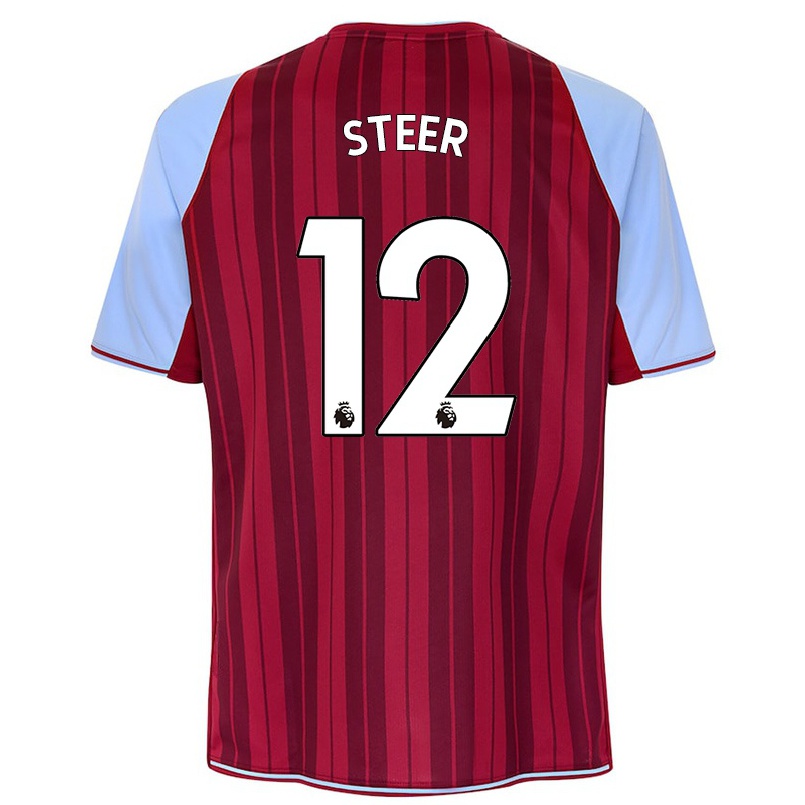 Herren Fußball Jed Steer #12 Kastanienbraun Heimtrikot Trikot 2021/22 T-shirt