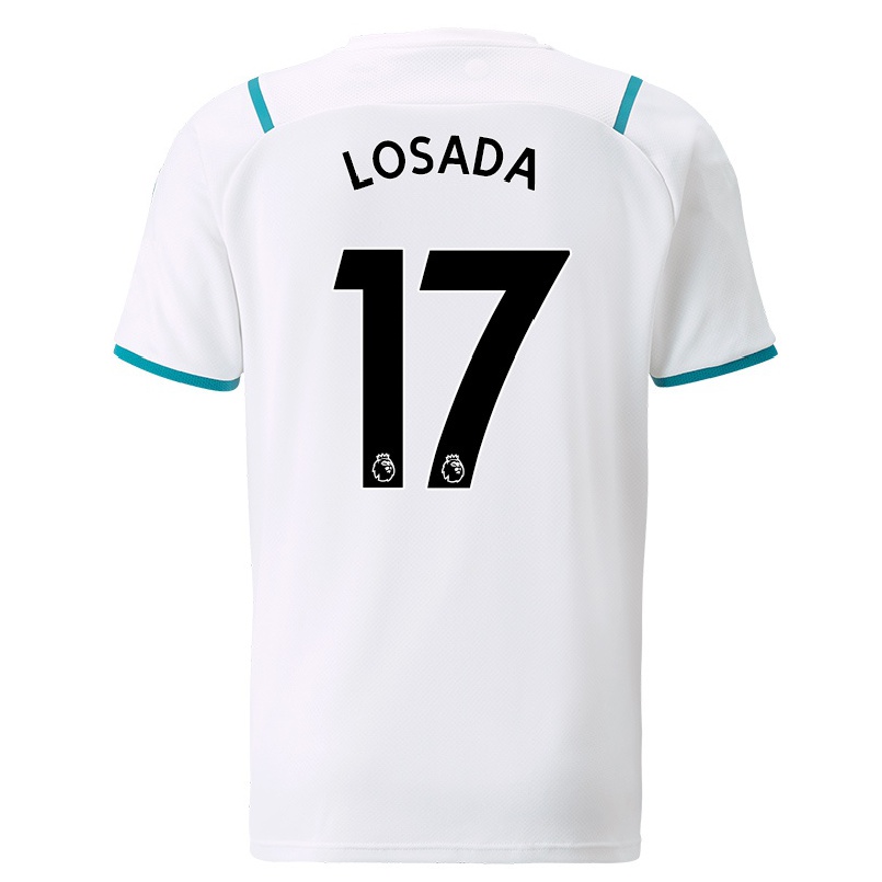 Herren Fußball Vicky Losada #17 Weiß Auswärtstrikot Trikot 2021/22 T-shirt