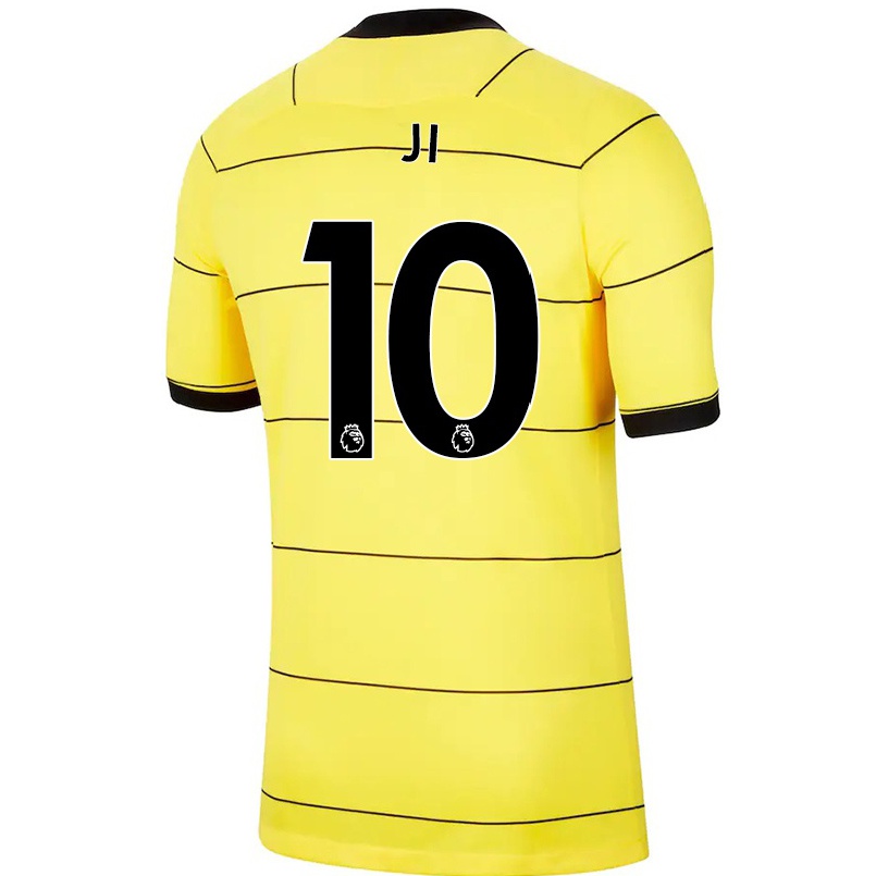 Herren Fußball Ji So-yun #10 Gelb Auswärtstrikot Trikot 2021/22 T-shirt