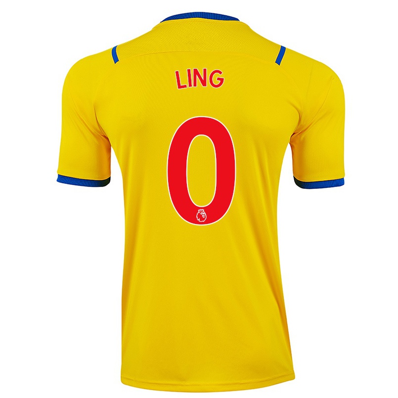 Herren Fußball Joseph Ling #0 Gelb Auswärtstrikot Trikot 2021/22 T-shirt