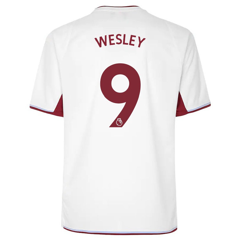 Herren Fußball Wesley #9 Creme Auswärtstrikot Trikot 2021/22 T-shirt