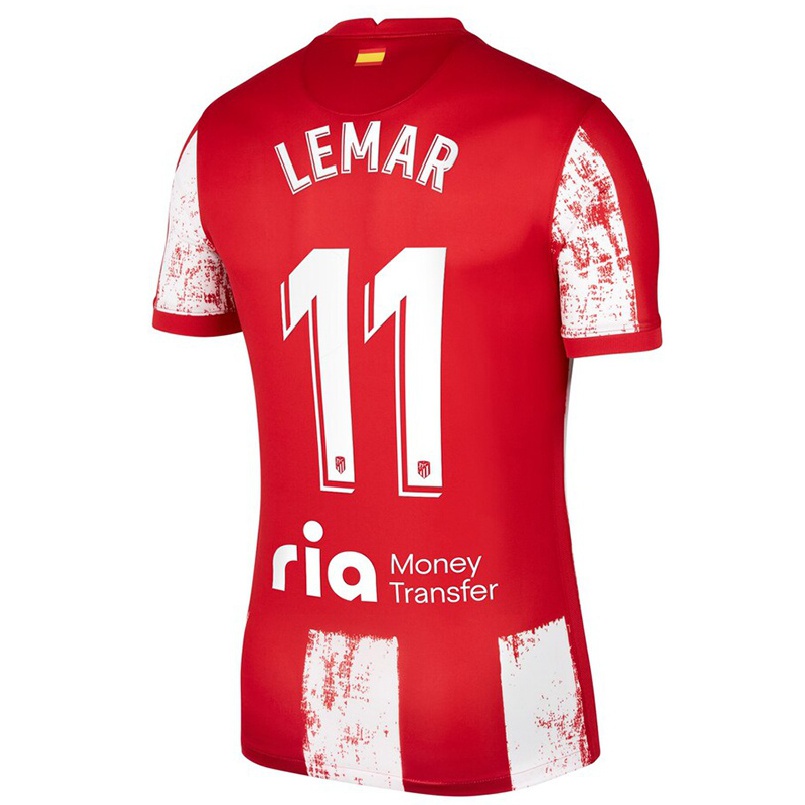 Herren Fußball Thomas Lemar #11 Rot-weib Heimtrikot Trikot 2021/22 T-shirt