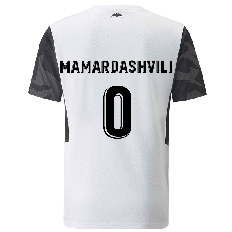 Herren Fußball Giorgi Mamardashvili #0 Weiß Heimtrikot Trikot 2021/22 T-shirt