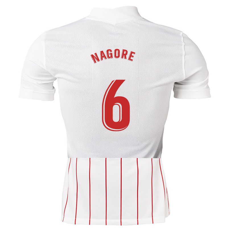 Herren Fußball Nagore #6 Weiß Heimtrikot Trikot 2021/22 T-shirt