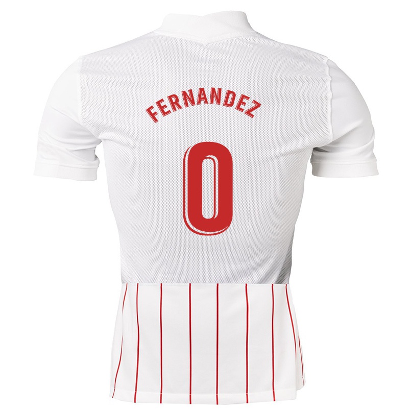 Herren Fußball Paco Fernandez #0 Weiß Heimtrikot Trikot 2021/22 T-shirt
