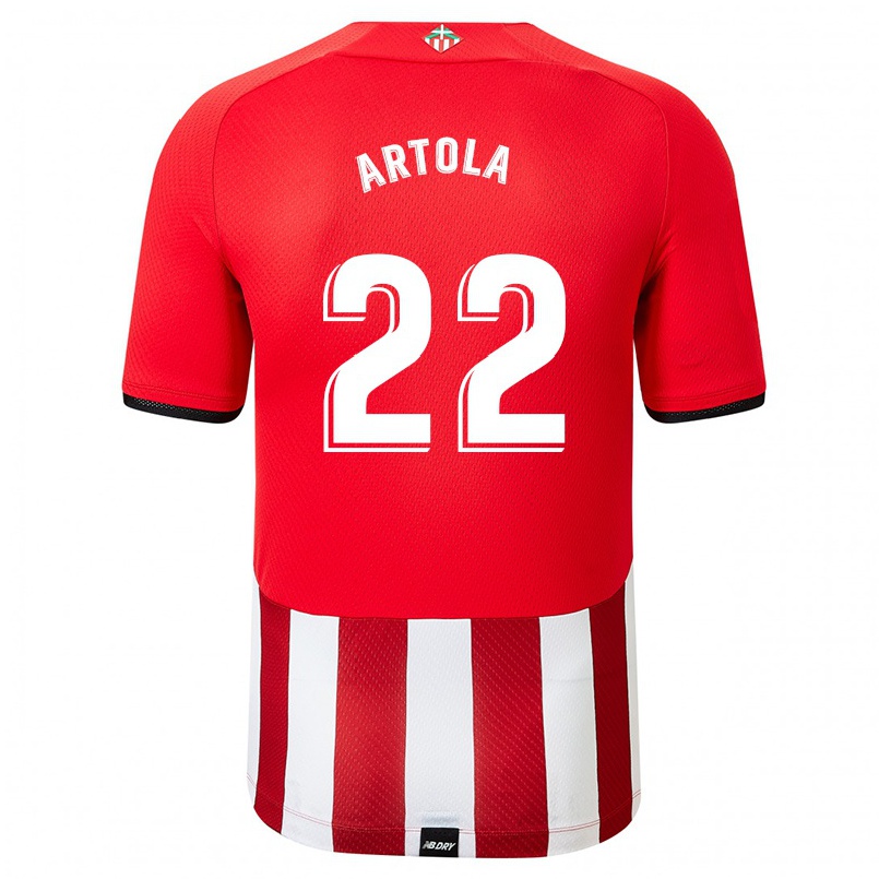Herren Fußball Juan Artola #22 Rot-weib Heimtrikot Trikot 2021/22 T-shirt