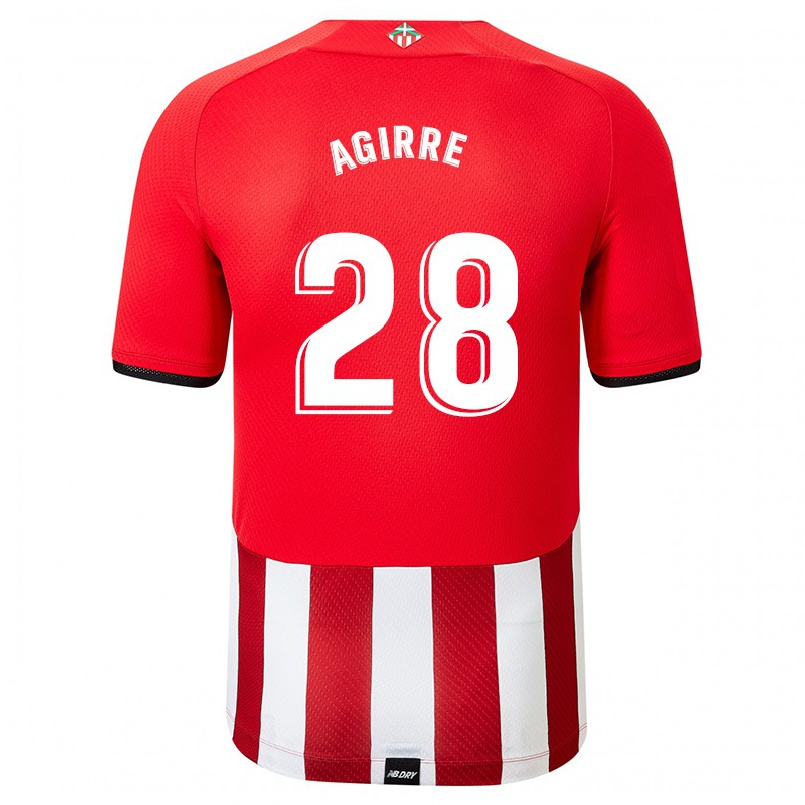 Herren Fußball Gorka Agirre #28 Rot-weib Heimtrikot Trikot 2021/22 T-shirt