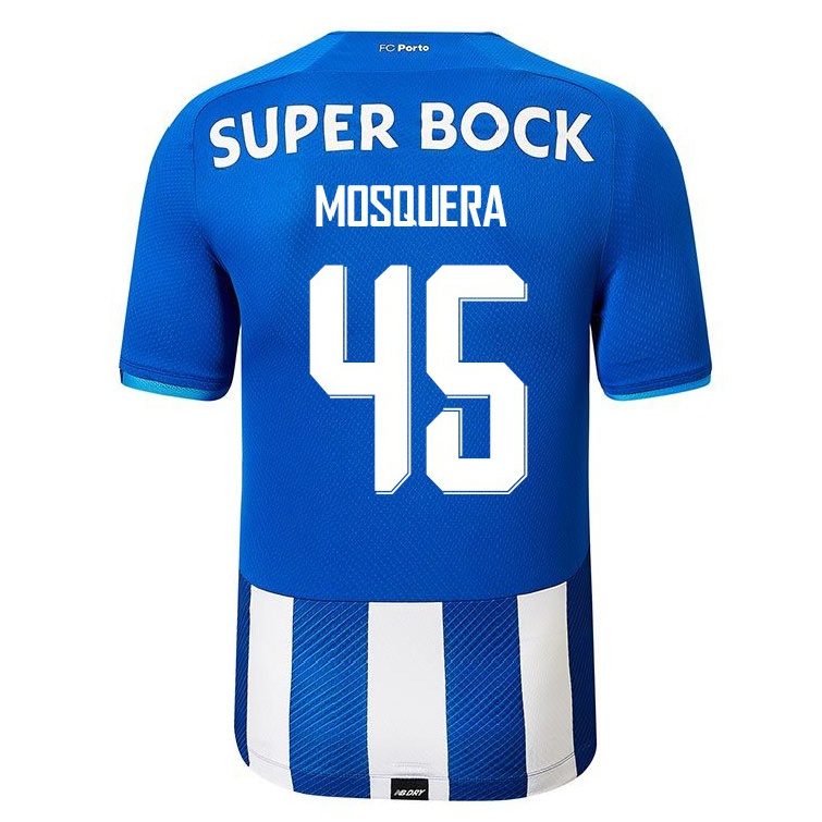 Herren Fußball Yoni Mosquera #45 Königsblau Heimtrikot Trikot 2021/22 T-shirt