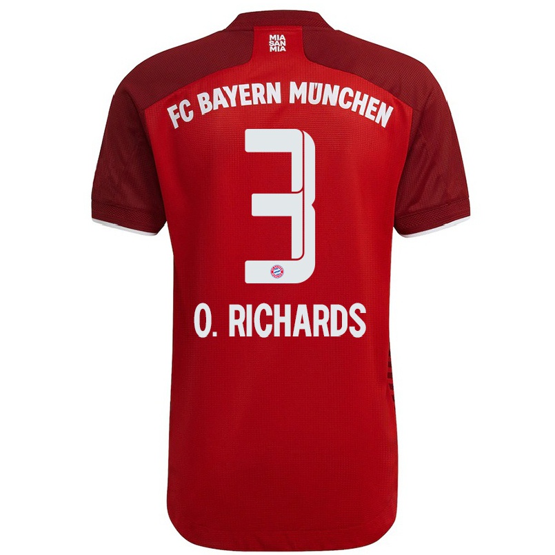 Herren Fußball Omar Richards #3 Dunkelrot Heimtrikot Trikot 2021/22 T-shirt