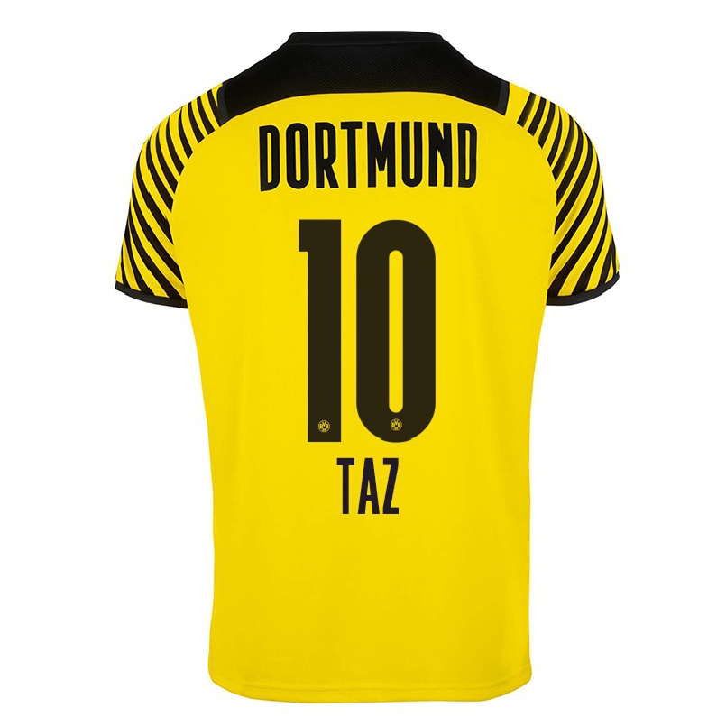 Herren Fußball Berkan Taz #10 Gelb Heimtrikot Trikot 2021/22 T-shirt