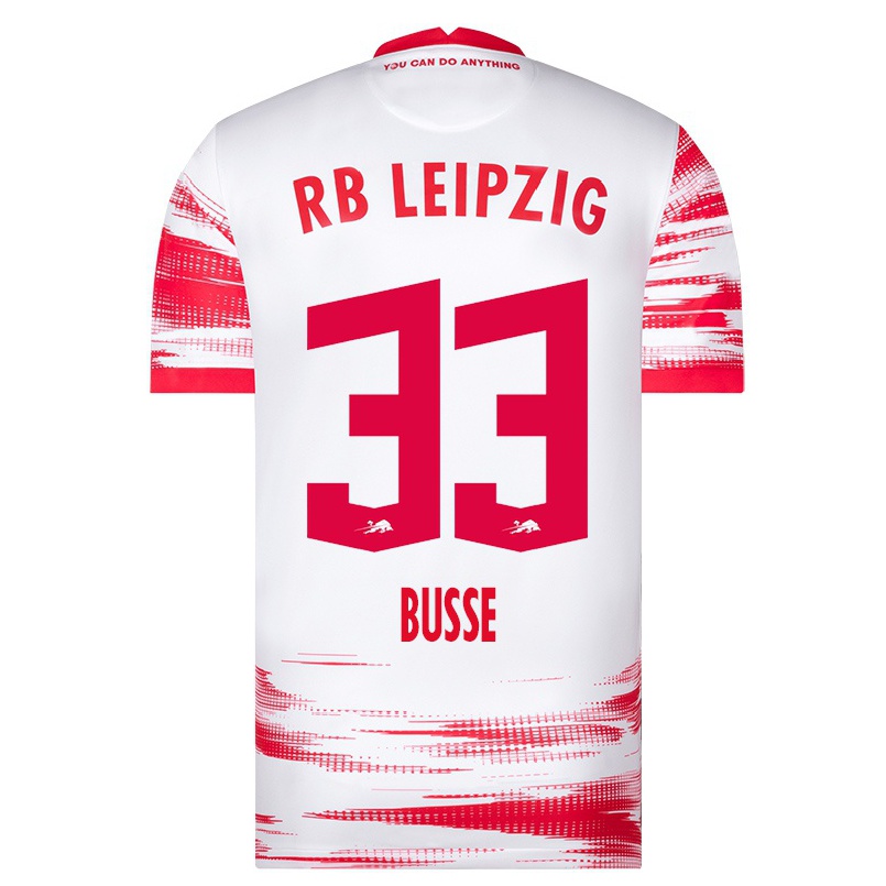 Herren Fußball Stella Busse #33 Rot-weib Heimtrikot Trikot 2021/22 T-shirt
