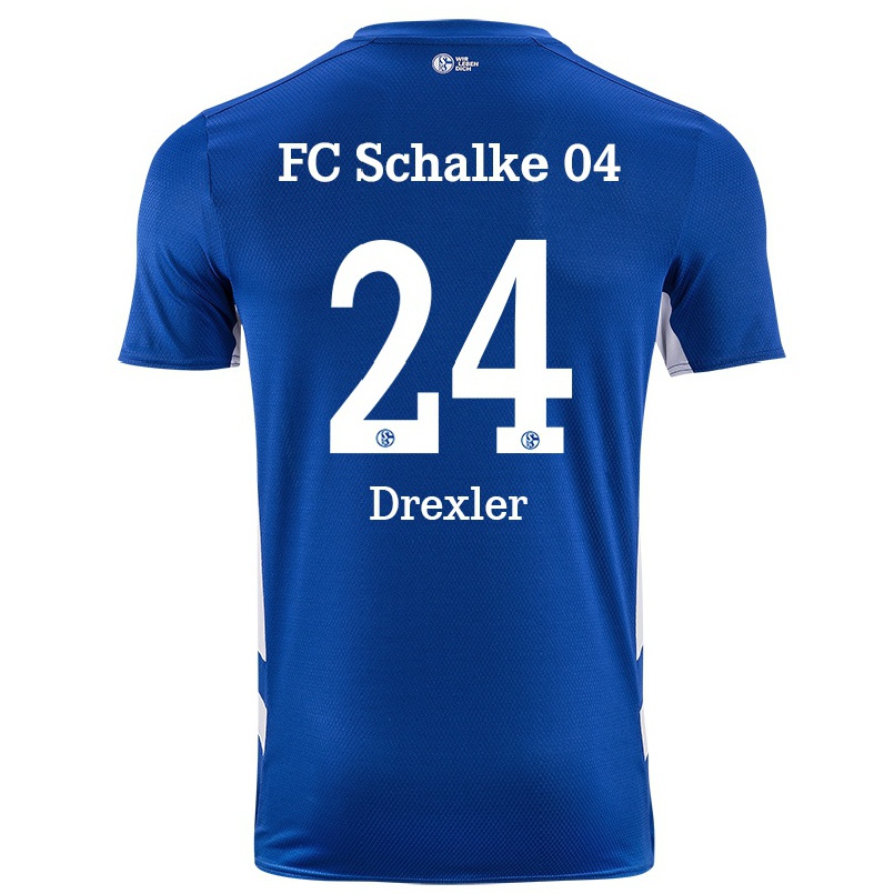 Herren Fußball Dominick Drexler #24 Königsblau Heimtrikot Trikot 2021/22 T-shirt