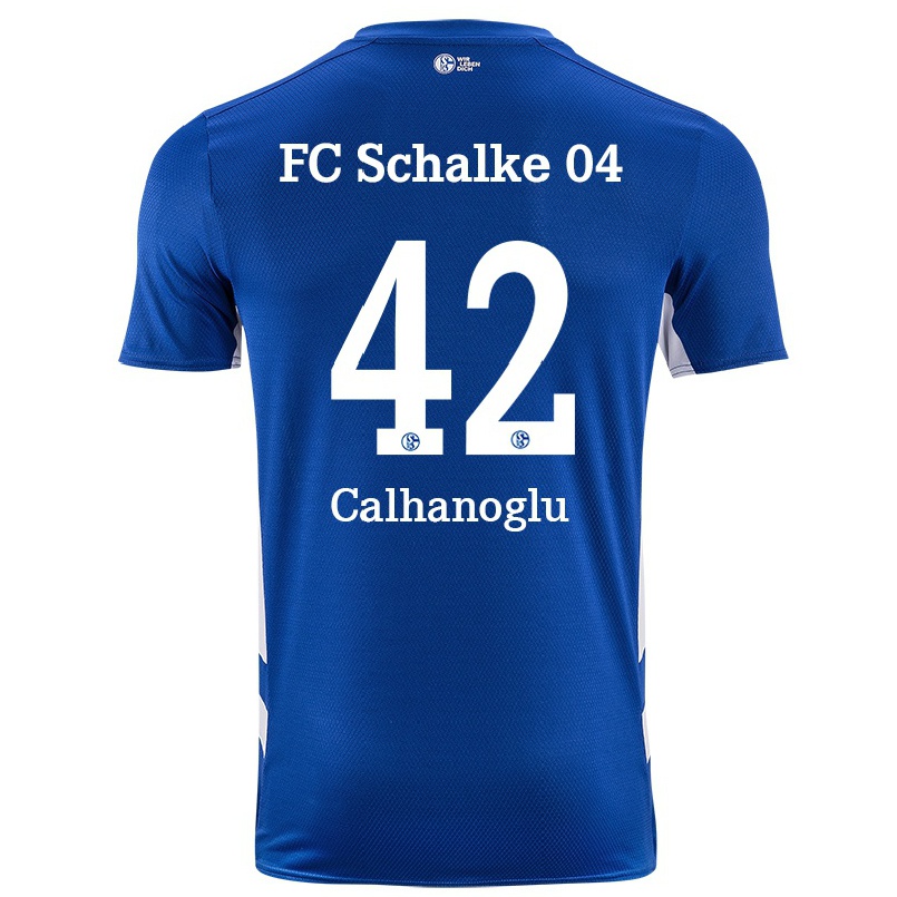 Herren Fußball Kerim Calhanoglu #42 Königsblau Heimtrikot Trikot 2021/22 T-shirt