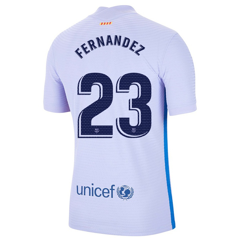 Herren Fußball Jana Fernandez #23 Hellviolett Auswärtstrikot Trikot 2021/22 T-shirt