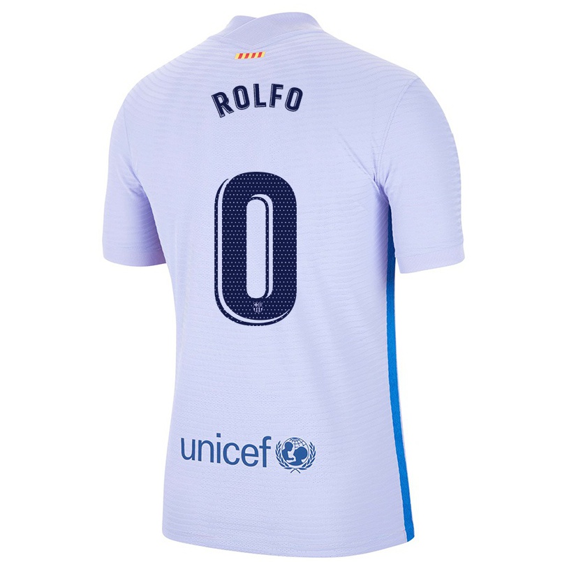 Herren Fußball Fridolina Rolfo #0 Hellviolett Auswärtstrikot Trikot 2021/22 T-shirt