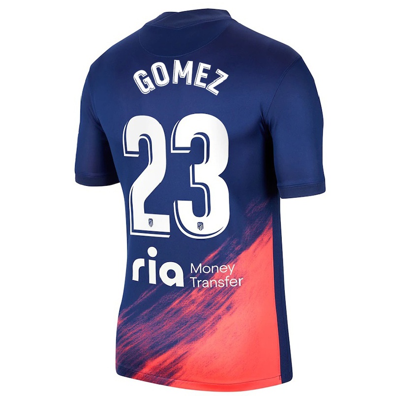 Herren Fußball Christian Gomez #23 Dunkelblau Orange Auswärtstrikot Trikot 2021/22 T-shirt