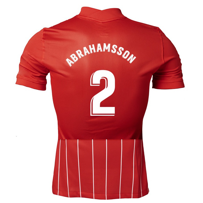Herren Fußball Sejde Abrahamsson #2 Dunkelrot Auswärtstrikot Trikot 2021/22 T-shirt