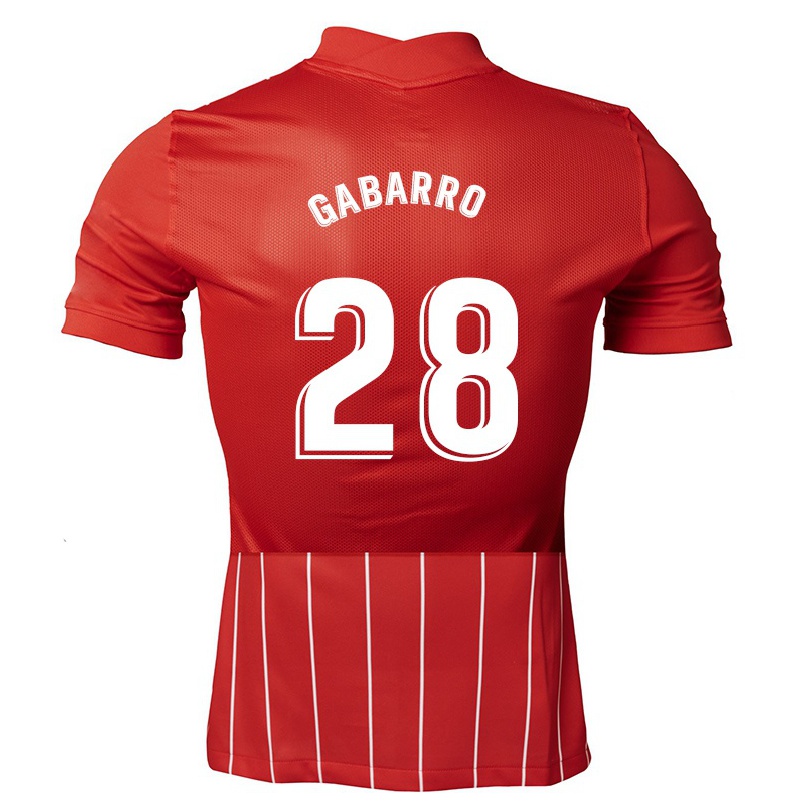 Herren Fußball Inma Gabarro #28 Dunkelrot Auswärtstrikot Trikot 2021/22 T-shirt