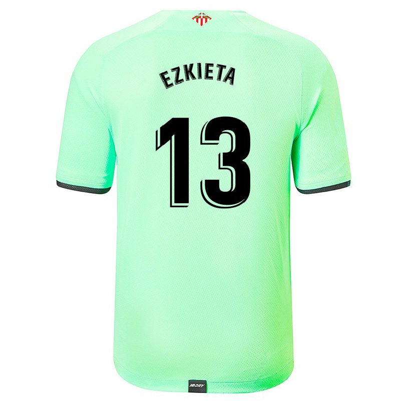 Herren Fußball Jokin Ezkieta #13 Hellgrün Auswärtstrikot Trikot 2021/22 T-shirt