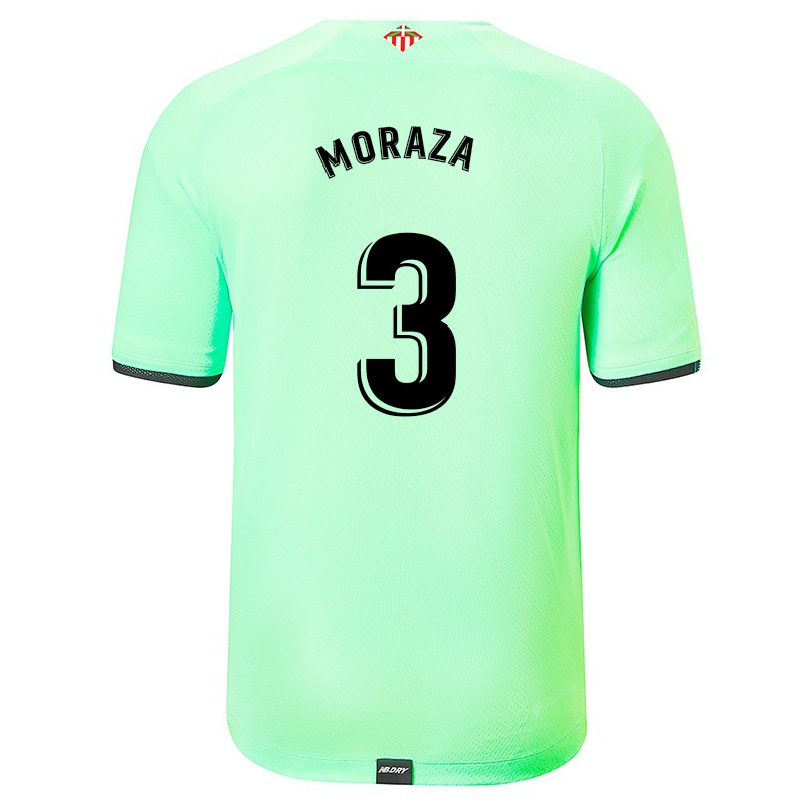 Herren Fußball Moraza #3 Hellgrün Auswärtstrikot Trikot 2021/22 T-shirt
