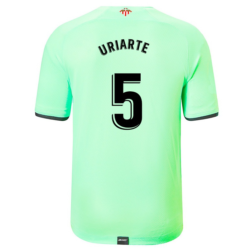 Herren Fußball Naroa Uriarte #5 Hellgrün Auswärtstrikot Trikot 2021/22 T-shirt