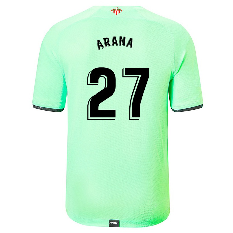 Herren Fußball Ainhize Arana #27 Hellgrün Auswärtstrikot Trikot 2021/22 T-shirt
