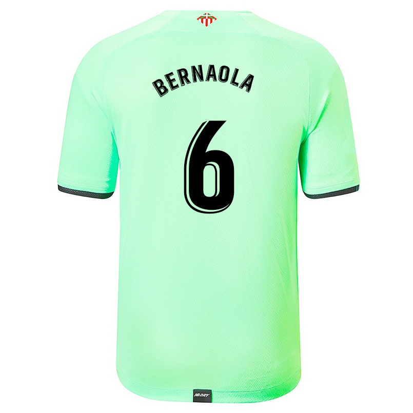Herren Fußball Julen Bernaola #6 Hellgrün Auswärtstrikot Trikot 2021/22 T-shirt