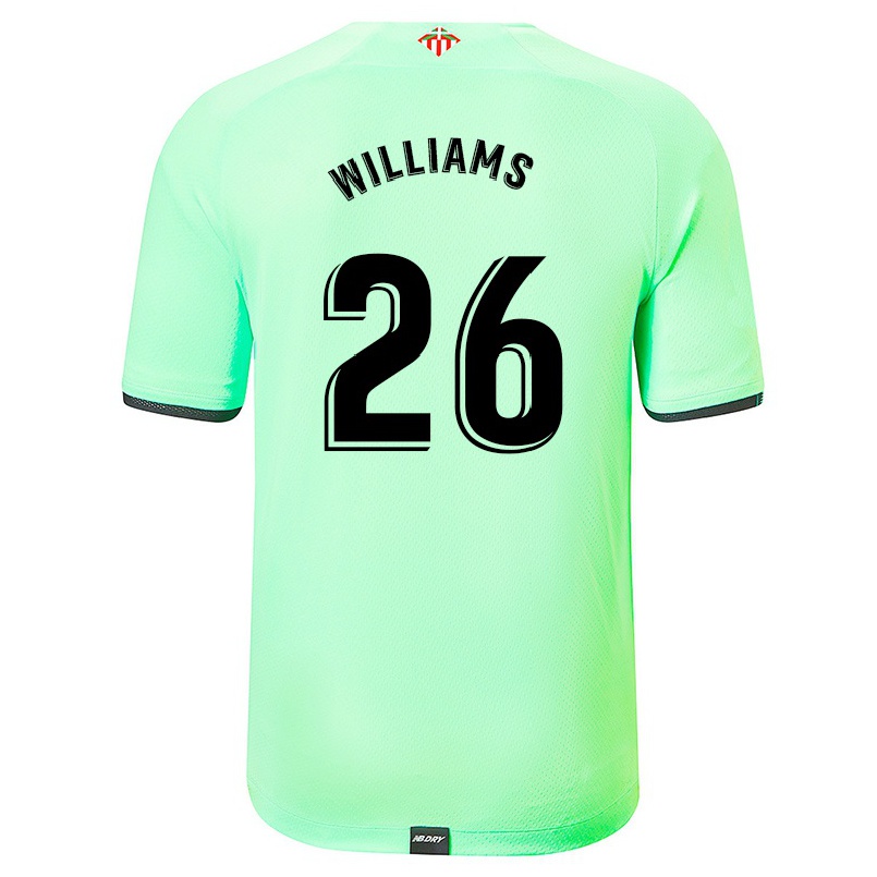 Herren Fußball Nico Williams #26 Hellgrün Auswärtstrikot Trikot 2021/22 T-shirt