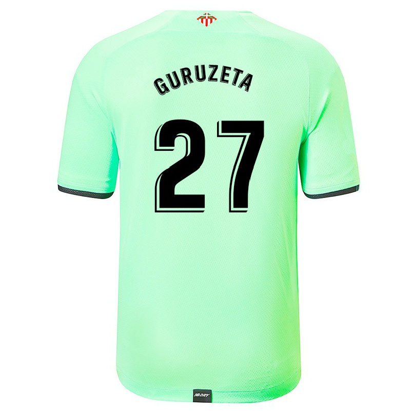 Herren Fußball Jon Guruzeta #27 Hellgrün Auswärtstrikot Trikot 2021/22 T-shirt