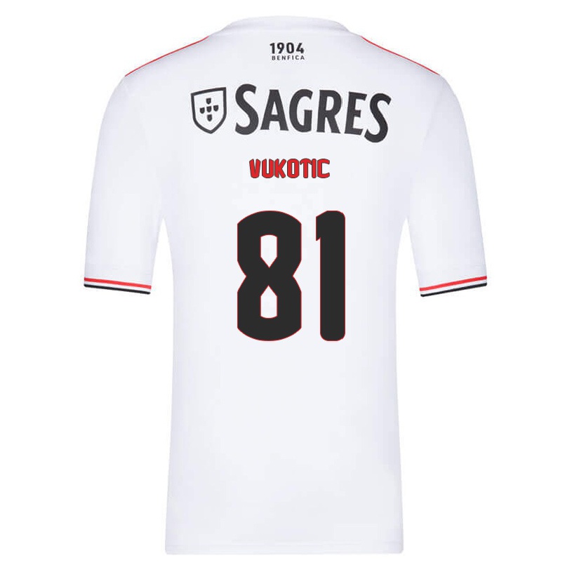 Herren Fußball Ilija Vukotic #81 Weiß Auswärtstrikot Trikot 2021/22 T-shirt