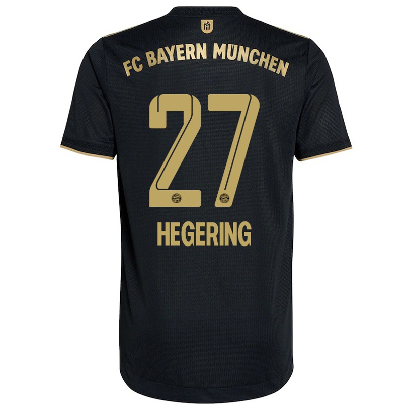Herren Fußball Marina Hegering #27 Schwarz Auswärtstrikot Trikot 2021/22 T-shirt