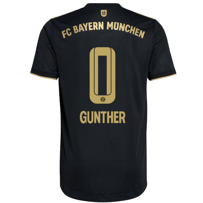 Herren Fußball Lasse Gunther #0 Schwarz Auswärtstrikot Trikot 2021/22 T-shirt
