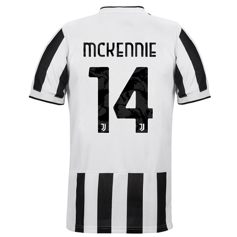 Herren Fußball Weston Mckennie #14 Weiß Schwarz Heimtrikot Trikot 2021/22 T-shirt