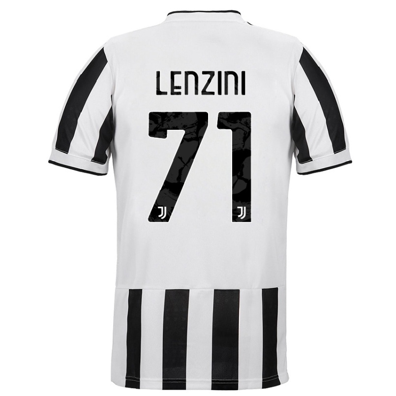 Herren Fußball Martina Lenzini #71 Weiß Schwarz Heimtrikot Trikot 2021/22 T-shirt