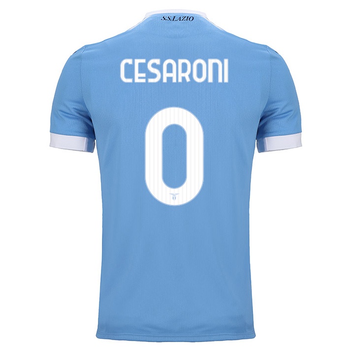 Herren Fußball Nicolo Cesaroni #0 Blau Heimtrikot Trikot 2021/22 T-shirt