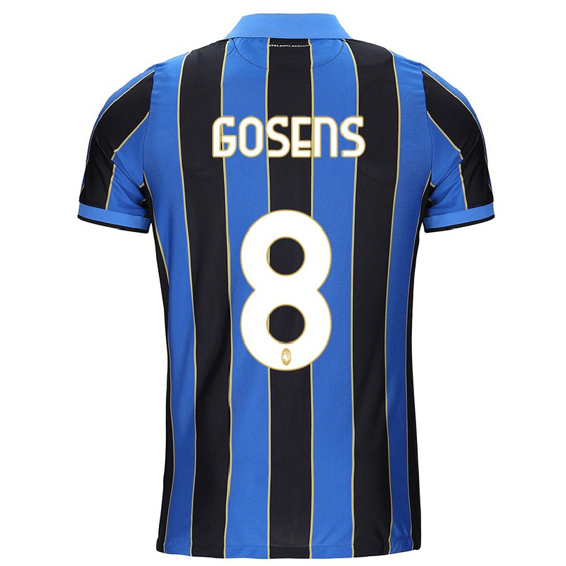 Herren Fußball Robin Gosens #8 Schwarz Blau Heimtrikot Trikot 2021/22 T-shirt