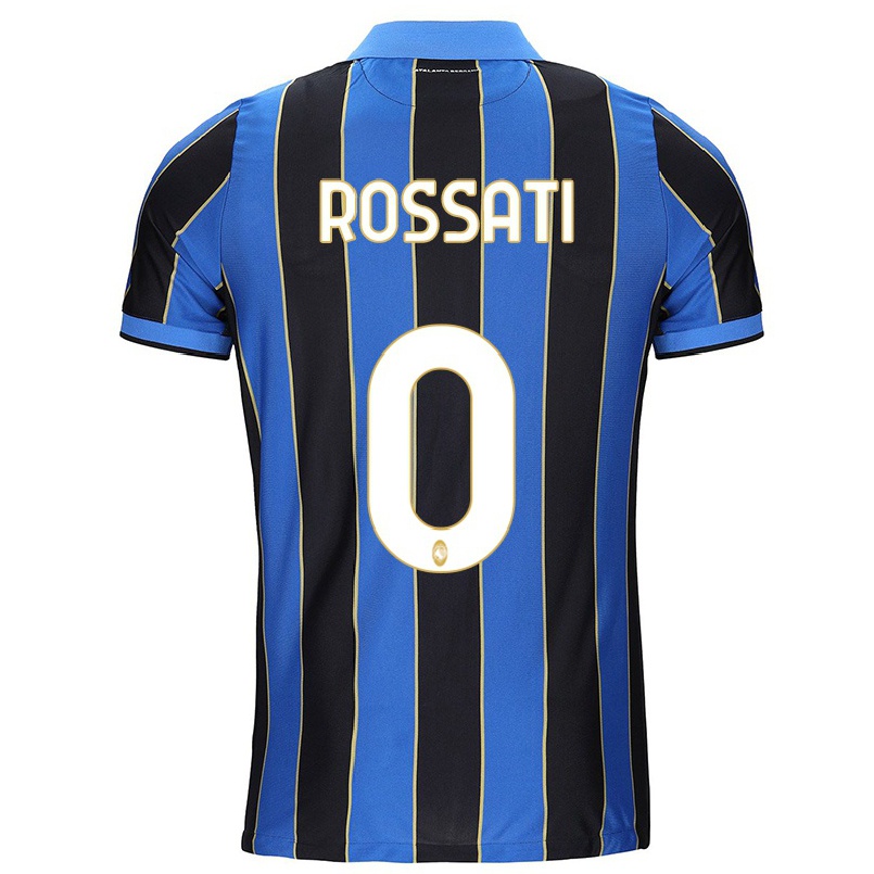 Herren Fußball Giacomo Rossati #0 Schwarz Blau Heimtrikot Trikot 2021/22 T-shirt