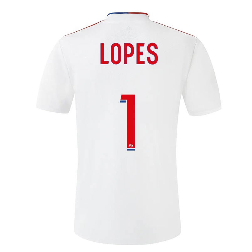 Herren Fußball Anthony Lopes #1 Weiß Heimtrikot Trikot 2021/22 T-shirt