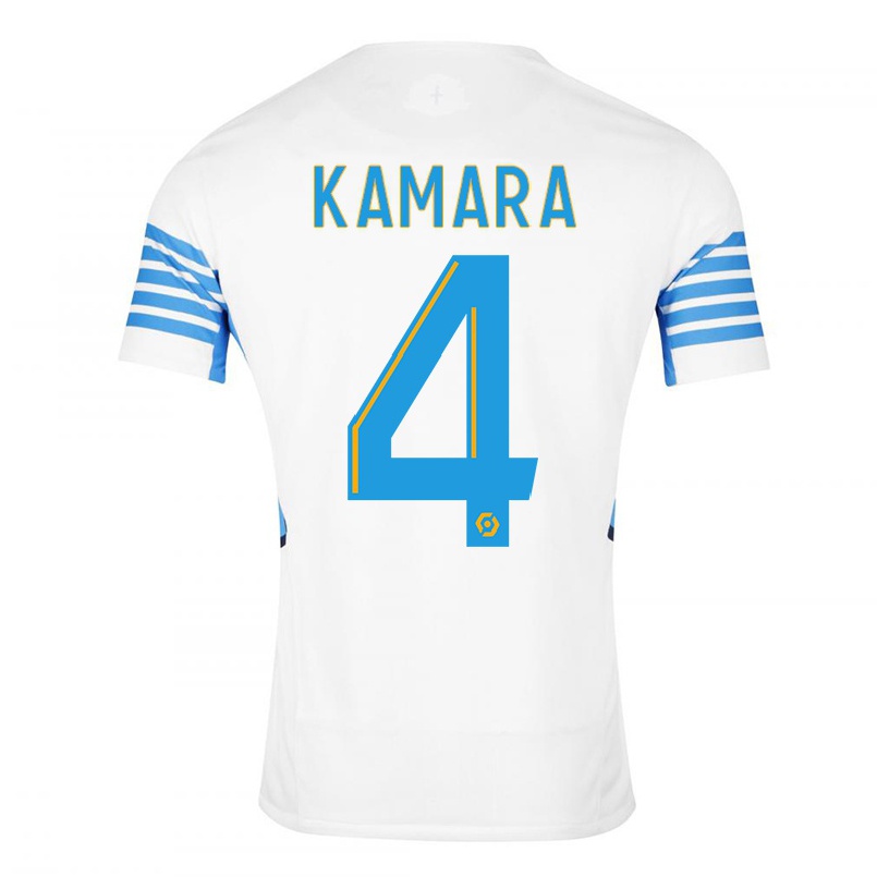 Herren Fußball Boubacar Kamara #4 Weiß Heimtrikot Trikot 2021/22 T-shirt