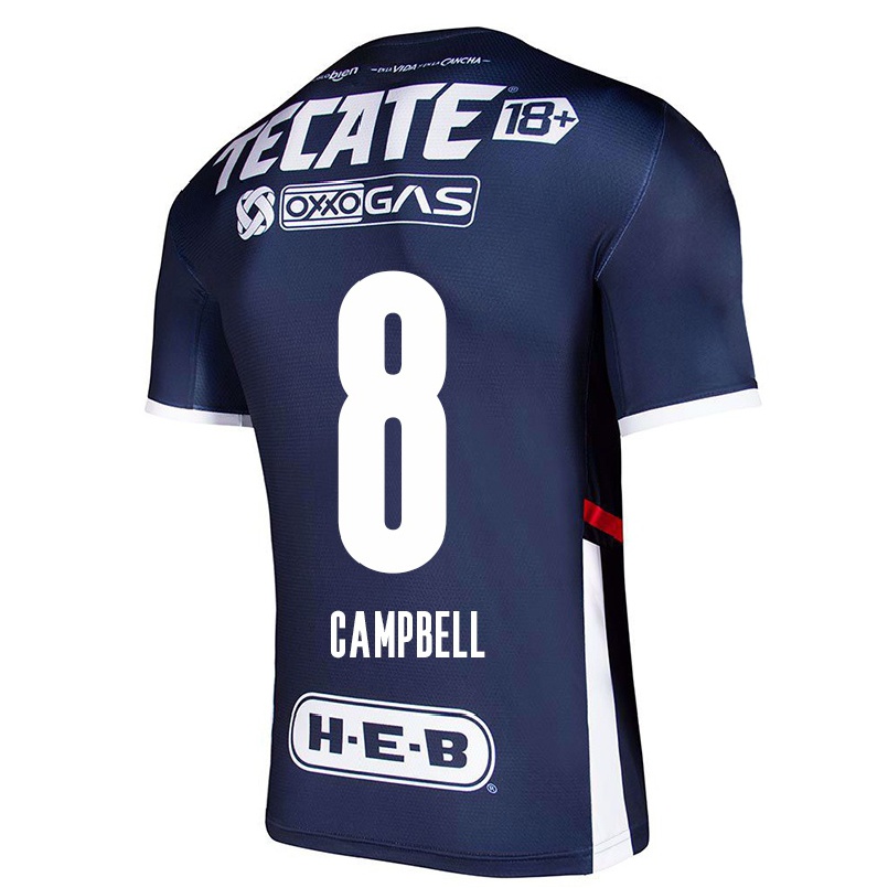 Herren Fußball Joel Campbell #8 Navy Blau Heimtrikot Trikot 2021/22 T-shirt