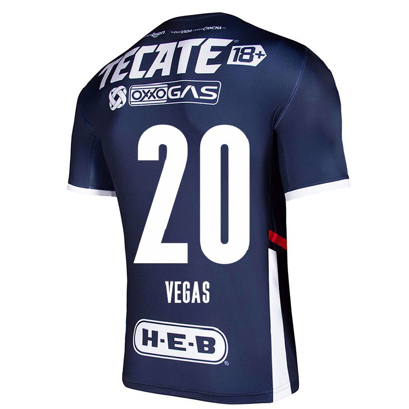 Herren Fußball Sebastian Vegas #20 Navy Blau Heimtrikot Trikot 2021/22 T-shirt