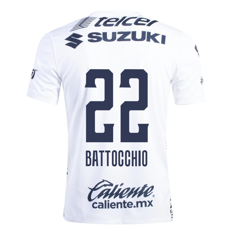 Herren Fußball Cristian Battocchio #22 Weiß Heimtrikot Trikot 2021/22 T-shirt